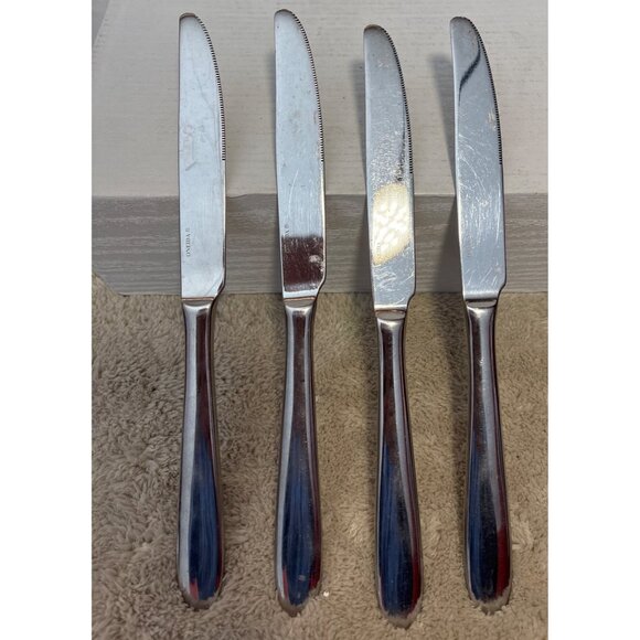 Oneida Mooncrest Stainless Steel Dinner Butter Knives Set Of 4 9.25" - Picture 3 of 7